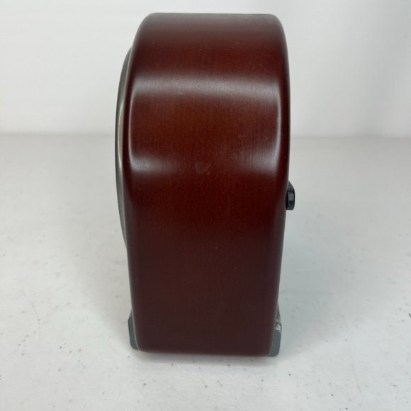 Fossil Mantel Desk Clock WWII Fighter Plane P-47 Thunderbolt Wooden Body AA Batt - Picture 5 of 12